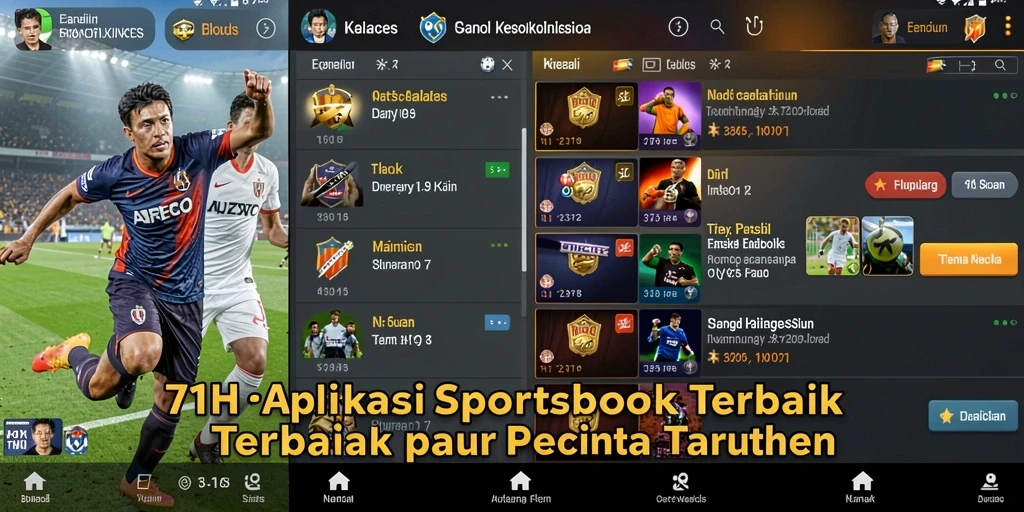 Tangkapan layar utama 71H yang menunjukkan berbagai pilihan taruhan olahraga.