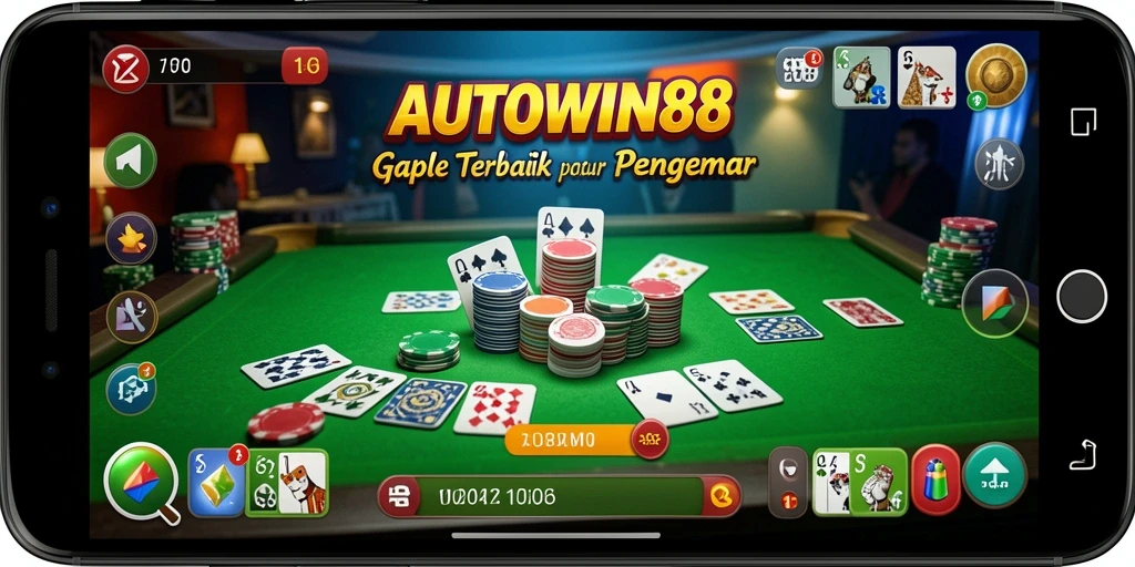 Screenshot AUTOWIN88 menampilkan aksi seru permainan Gaple.