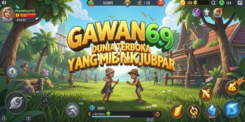 Screenshot gameplay Open World GAWANG69 dengan pemandangan menakjubkan.