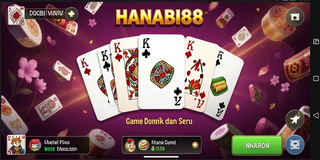Tampilan menarik dari gameplay Domino HANABI88.