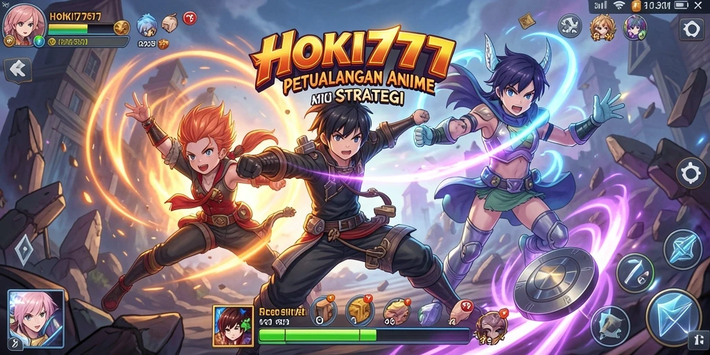 Gameplay HOKI777 menampilkan aksi seru dengan karakter Anime yang ikonik.