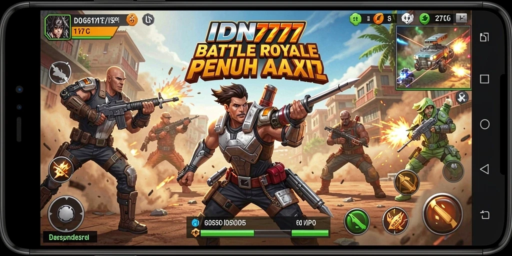 Screenshot gameplay IDN777 yang menampilkan aksi seru Battle Royale.
