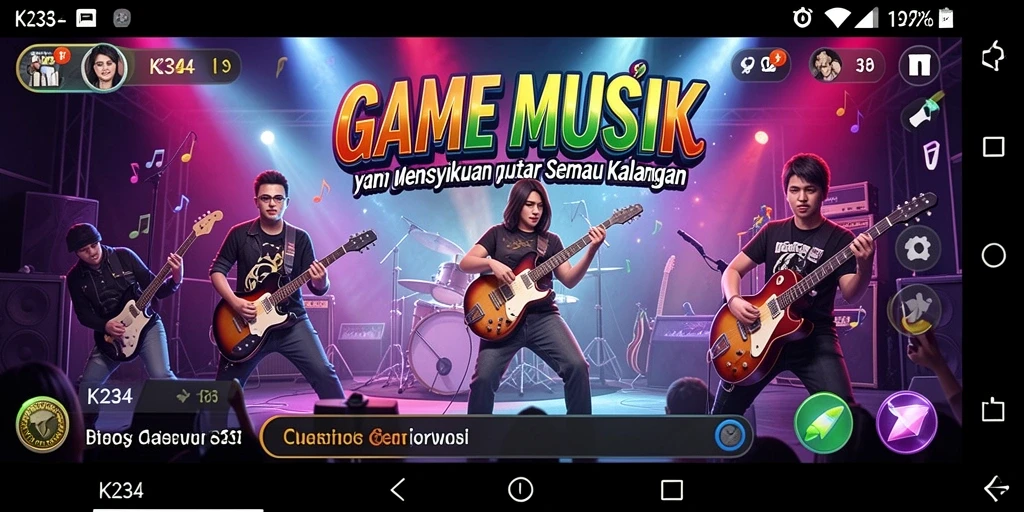 Tampilan gameplay K234 yang menarik dan interaktif dalam dunia musik.