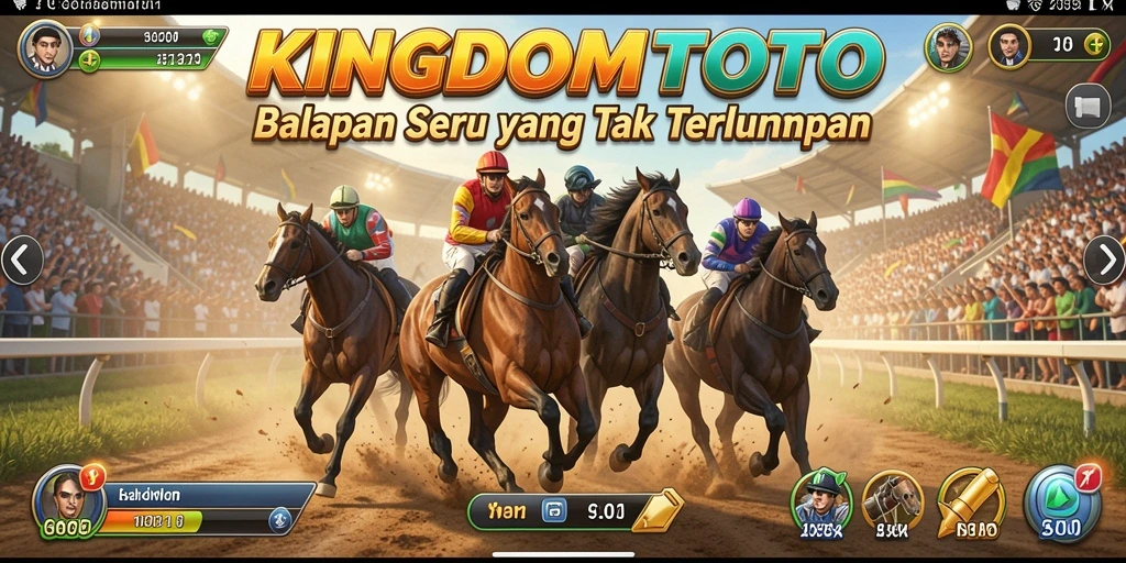 Screenshot KINGDOMTOTO menampilkan aksi balapan yang mendebarkan dan grafis yang memukau.