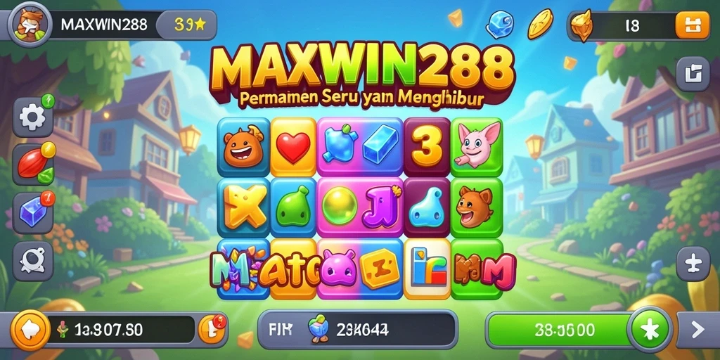 Tangkapan layar MAXWIN288 menampilkan gameplay Match-3 yang mengasyikkan.