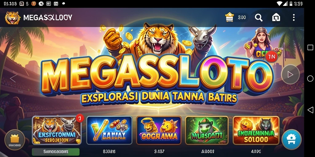 Screenshot gameplay <strong>MEGASLOTO</strong> yang menampilkan dunia terbuka yang menakjubkan.