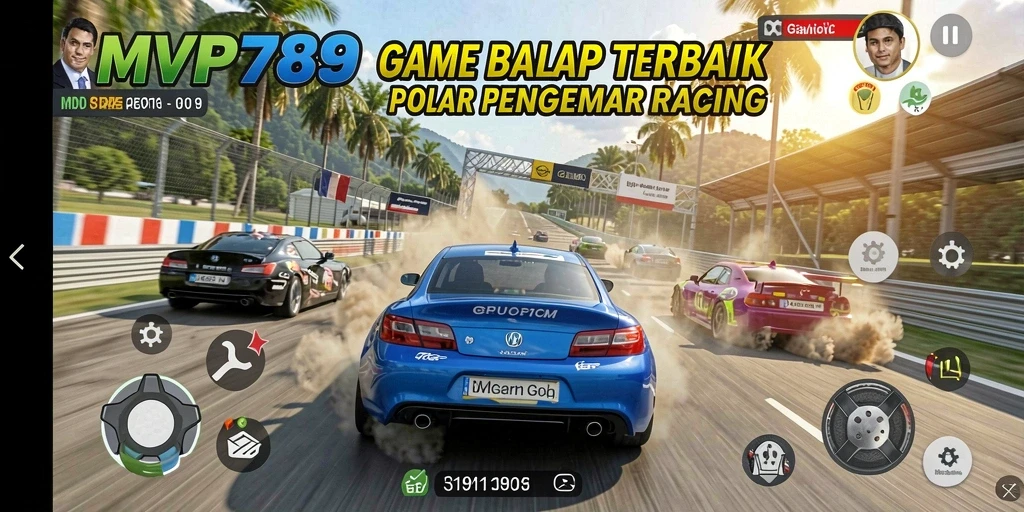 Tampilan menarik dari gameplay balap di MVP789.