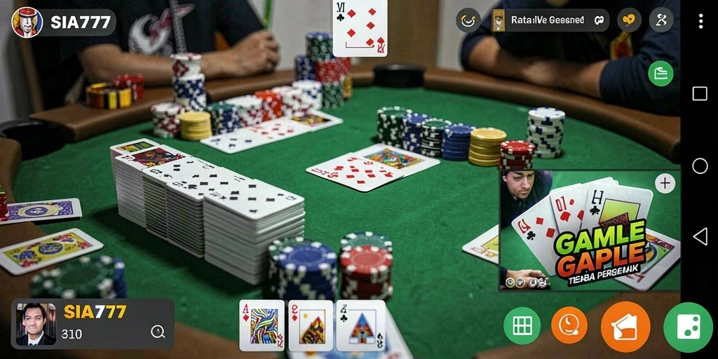 Tampilan gameplay Gaple yang menakjubkan di SIA777.