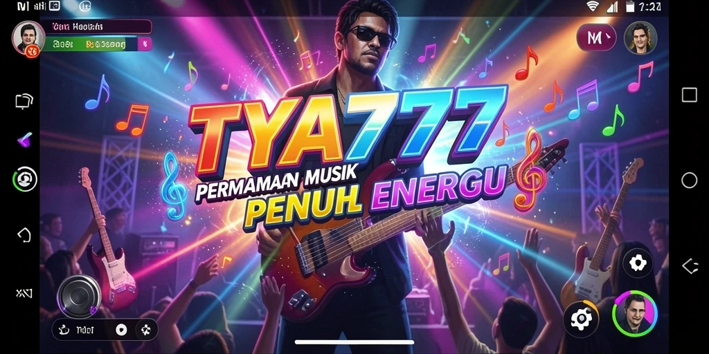 Screenshot utama TYA777 menampilkan gameplay yang penuh warna dan menyenangkan.