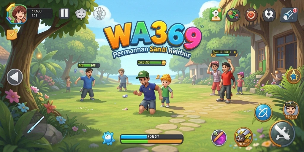 Tampilan gameplay WA369 yang ceria dan menghibur.
